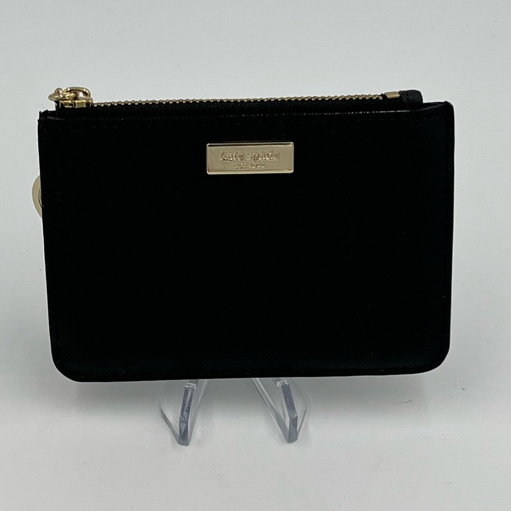 Kate Spade Black Leather Card Holder EUC